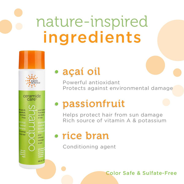 EARTH SCIENCE CERAMIDE CARE Curl Frizz Control Conditioner for Normal To Dry Hair 10 oz