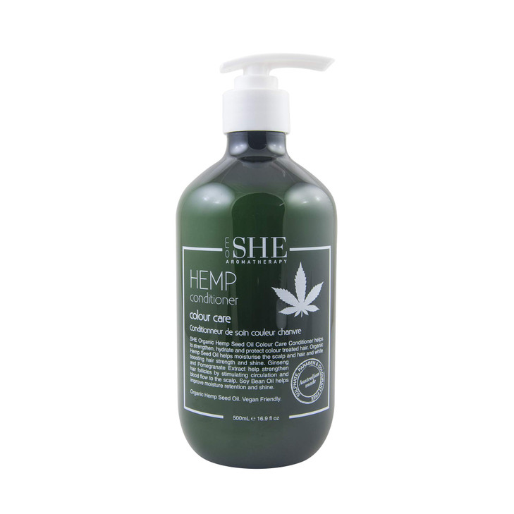 OM SHE Aromatherapy Hemp Seed Oil Conditioner Color Care