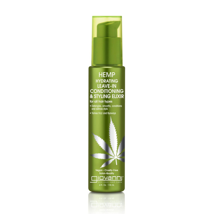 GIOVANNI Hemp Hydrating LeaveIn Conditioning Styling Elixir Hemp Seed Oil Aloe Vera Frankincense Helps Detangle Hair No