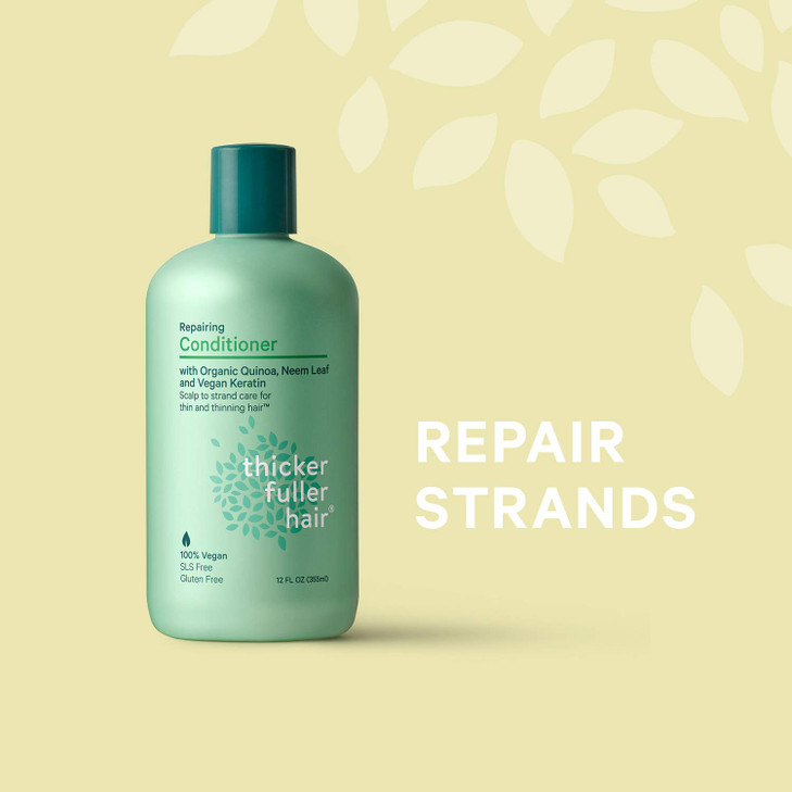 Thicker Hair Care Thicker Fuller Hair Repairing Conditioner 12 Oz Green 819933011744