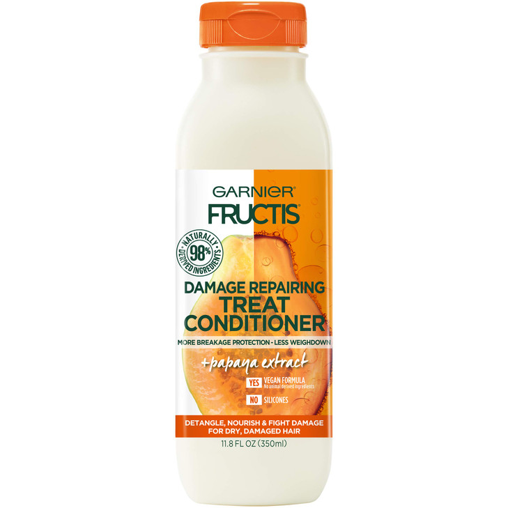 Garnier Fructis Damage Repairing Treat Conditioner 98 Naturally Derived Ingredients Papaya Nourish Dry Damaged Hair 118