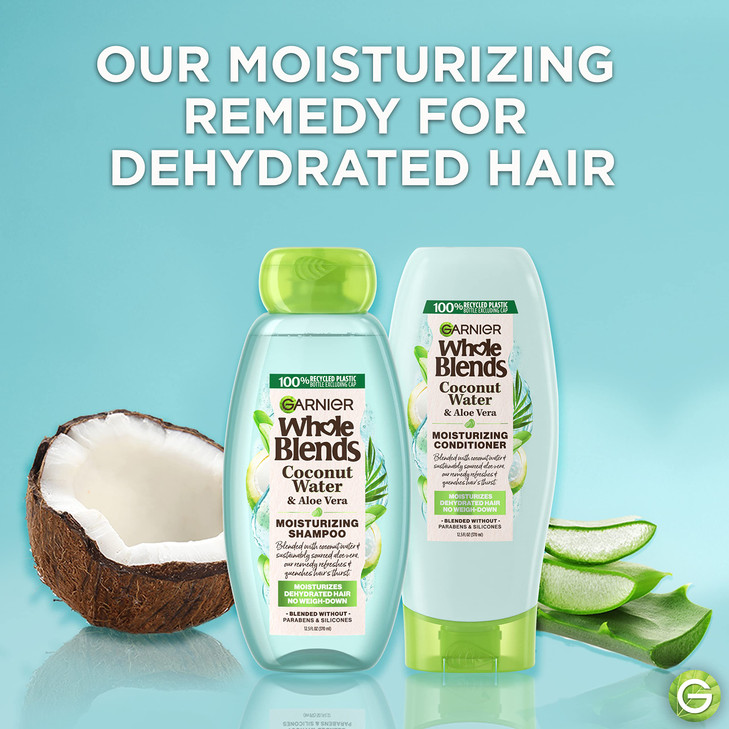 Garnier Whole Blends Coconut Water Aloe Vera Refreshing Conditioner for Normal Hair 266 Fl Oz 1 Count Packaging May Vary