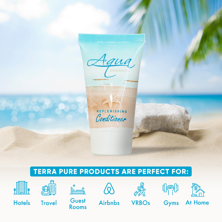 Aqua Organics Conditioner Travel Size Hotel Amenities 1 oz Case of 20