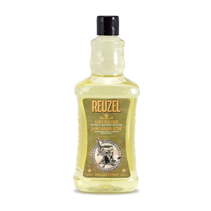 Reuzel 3In1 Tea Tree Shampoo Cleanses Hair and Body 3381 oz