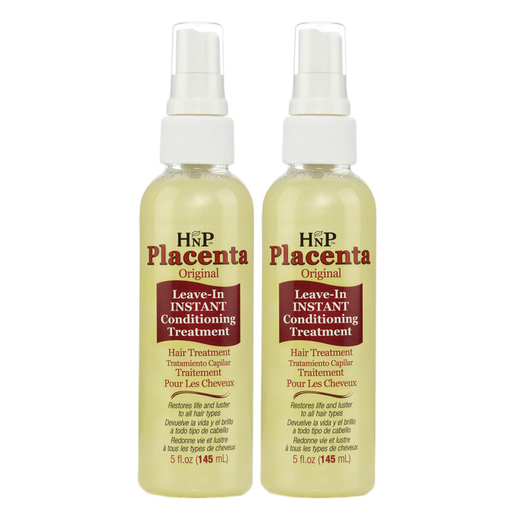 HNP Placenta Original LeaveIn Conditioning Hair Treatment Pump 5 Oz Pack of 2