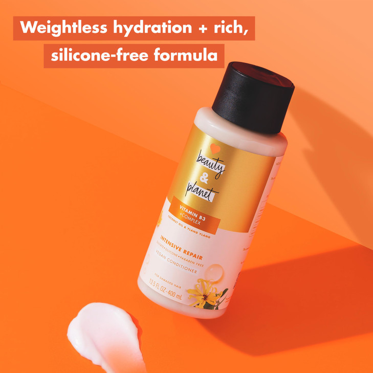 Love Beauty and Planet Conditioner with Vitamin B3 Coconut Oil Ylang Ylang for Intensive Repair for Damaged Hair Sulfate