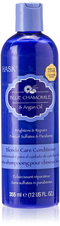 Hask Blue Chamomile and Argan Oil Blonde Care Conditioner 12 Ounce