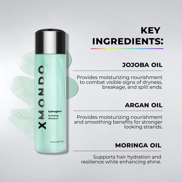 XMONDO Hair Hydraglow Hydrating Conditioner Vegan Formula with Jojoba Argan and Moringa Oils to Lock In Moisture Control