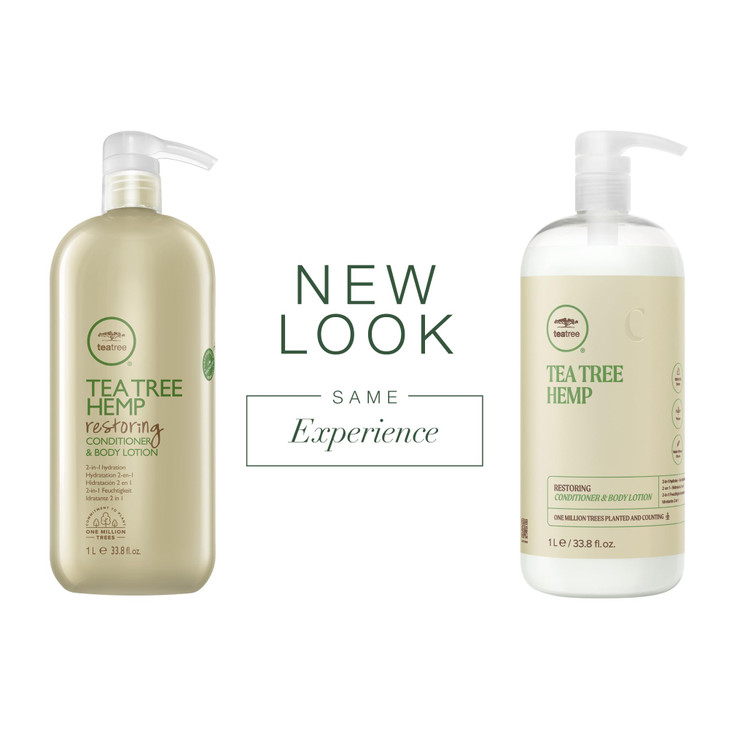 Tea Tree Hemp Restoring Conditioner Body Lotion 2in1 Hydration For All Hair Types 338 fl oz
