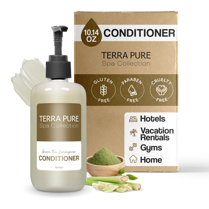 Terra Pure Conditioner Spa Collection Hotel Amenities in Pump Bottle 1014 oz 300 ml Single Bottle