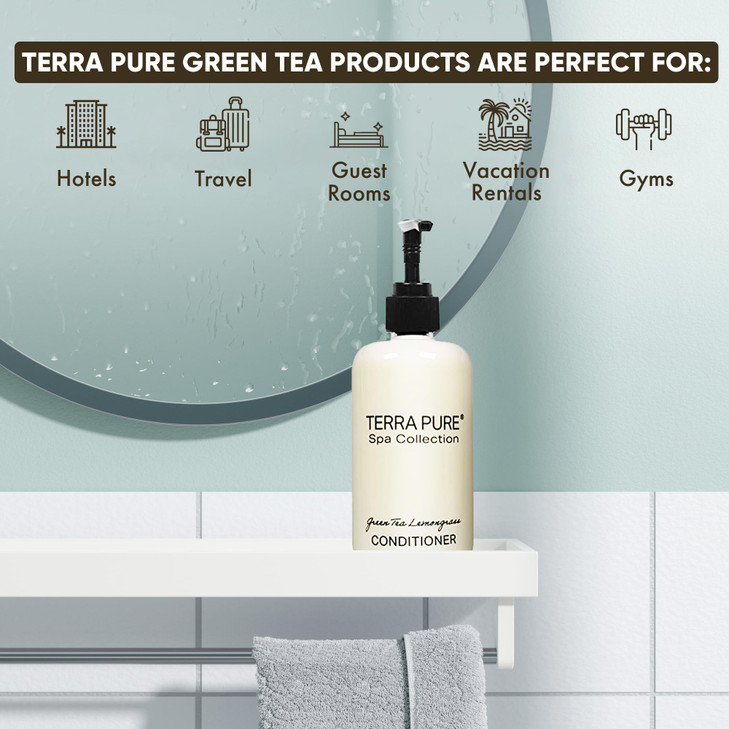 Terra Pure Conditioner Spa Collection Hotel Amenities in Pump Bottle 1014 oz 300 ml Single Bottle