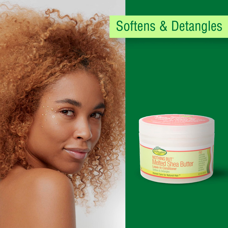 NOTHING BUT Melted Shea Butter LeaveIn Conditioner SulfateFree Hair Cream Softens Detangles and Seals In Moisture for Al