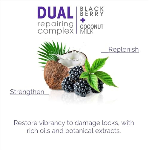 GIOVANNI 2chic Repairing Super Potion Hair Oil Serum Blackberry Coconut Milk Restoring Leave In Treatment for Dry Damage