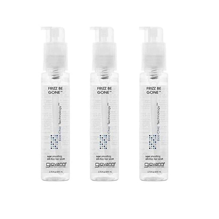 GIOVANNI Eco Chic Frizz Be Gone 275 oz Super Smoothing Anti Frizz Hair Serum Adds Shine Seals in Color Wash Go Infused w