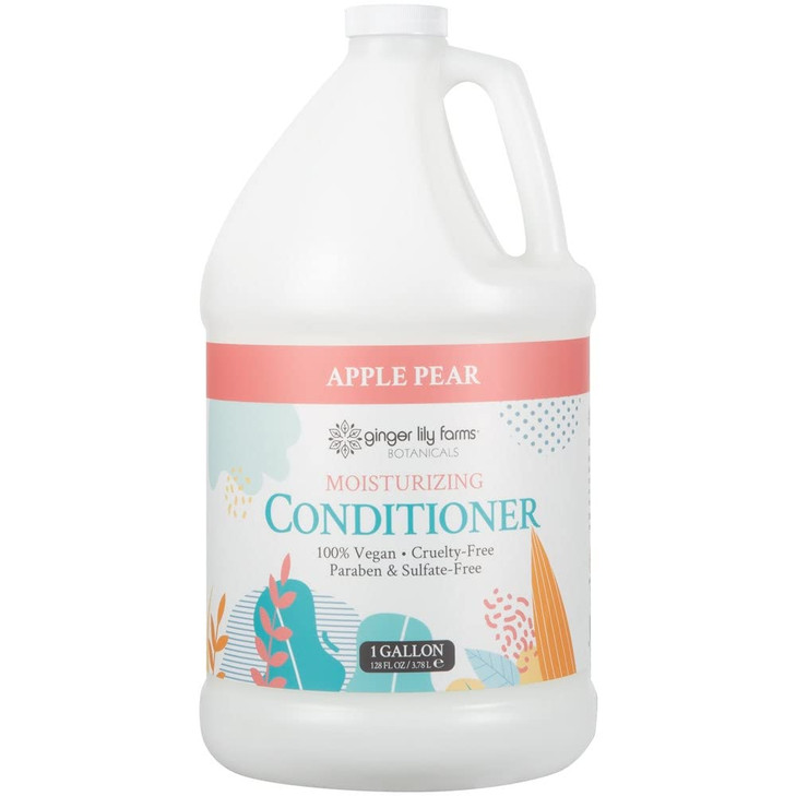 Ginger Lily Farms Botanicals Moisturizing Conditioner for Dry Hair 100 Vegan CrueltyFree Apple Pear Scent 1 Gallon Refil