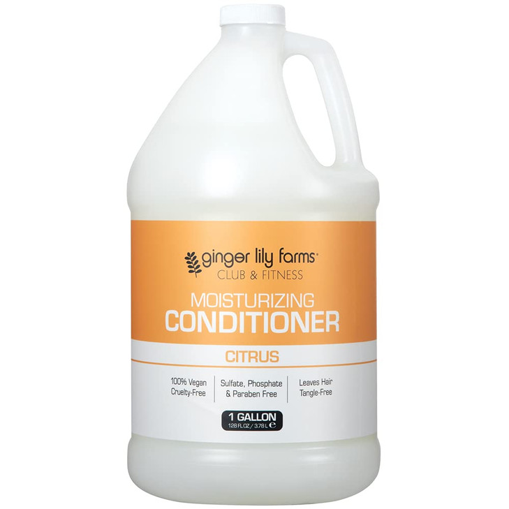 Ginger Lily Farms Club Fitness Moisturizing Conditioner for Dry Hair 100 Vegan CrueltyFree Citrus Scent 1 Gallon 128 fl