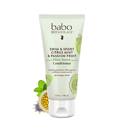 Babo Botanicals Swim Sport Citrus Mint Passion Fruit Conditioner Purifying replenishing Shea Butter Green Tea For all ag