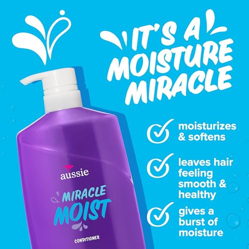 Aussie Miracle Moist with Avocado Jojoba Oil Paraben Free Conditioner 262 fl oz