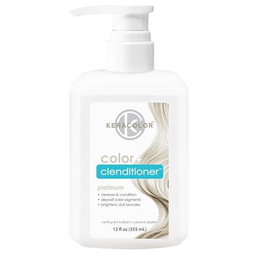 Keracolor Clenditioner PLATIUM Hair Dye Semi Permanent Hair Color Depositing Conditioner Crueltyfree 12 Fl Oz