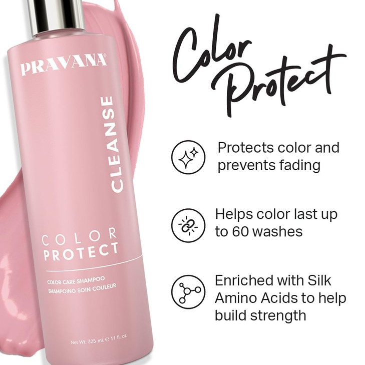 Pravana Color Protect Color Care Conditioner Maintains Vibrant Color Prevents Fading For ColorTreated Hair Enriched to I