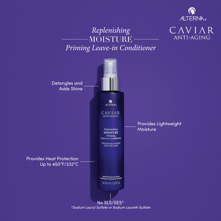 Alterna Caviar AntiAging Priming LeaveIn Conditioner 5 Ounce Detangles Primes Fine Dry Hair Sulfate Free