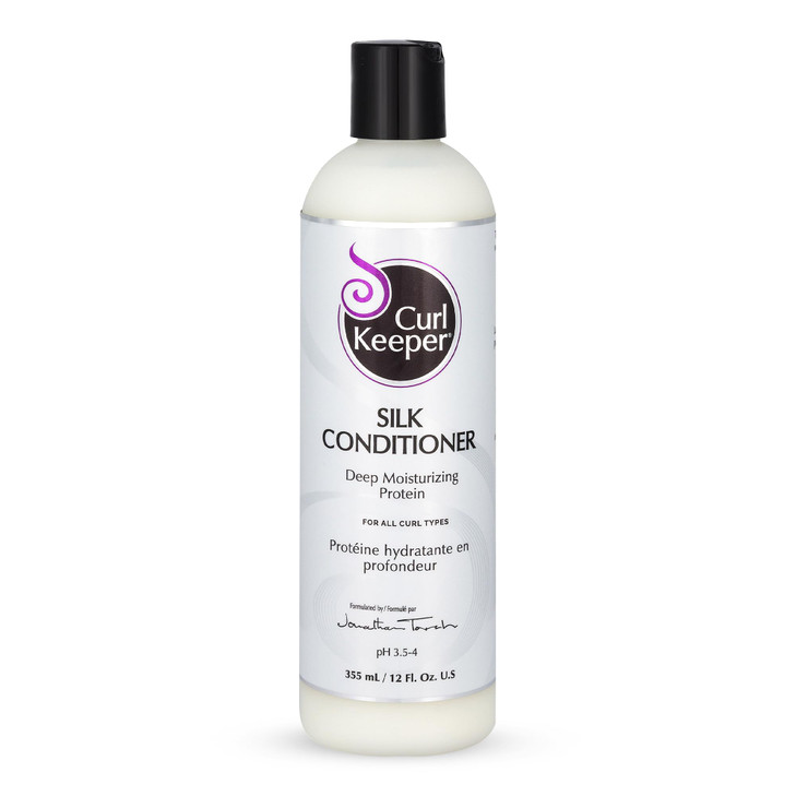 Curl Keeper Silk Conditioner for Curly Hair 12 Fl Oz Deep Moisturizing Cleansing Daily Hair Conditioner with Silk Amino