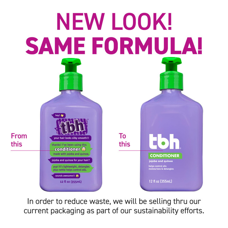 TBH Teen Kids Conditioner Lightweight and Detangling Hydrating Hair Conditioner for Dry Oily Fine Curly and All Hair Typ