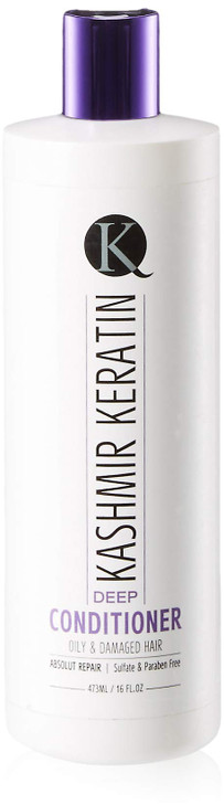 Kashmir Keratin Deep Conditioner For Oily And Damaged Hair Sulfate And Paraben FREE NEW PRESENTATION 16 Fl Oz