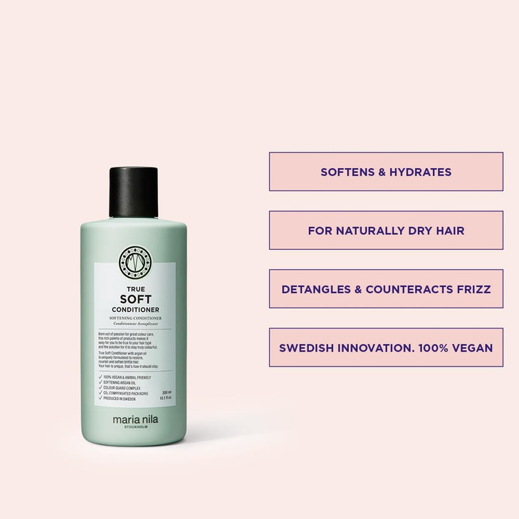 Maria Nila True Soft Conditioner 101 Fl Oz For Dry Hair Argan Oil Remoisturises Reduces Frizz 100 Vegan SulfateParaben f