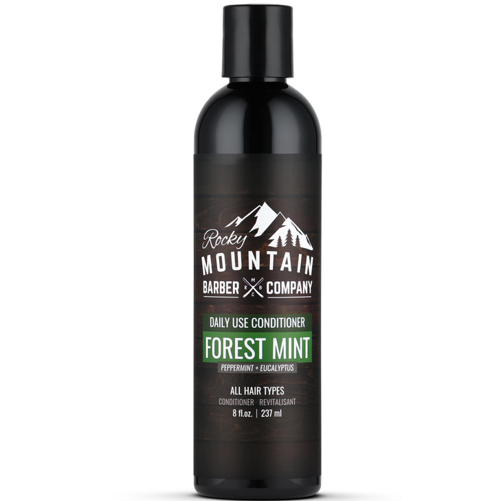 Rocky Mountain Barber Company Mens Conditioner Tea Tree Oil Peppermint Eucalyptus for All Hair Types 8oz