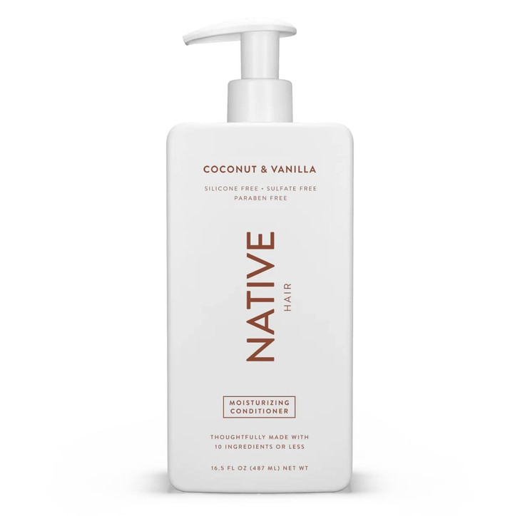Native Coconut Vanilla Moisturizing Vegan Conditioner Clean Sulfate Paraben and Silicone Free 165 fl oz