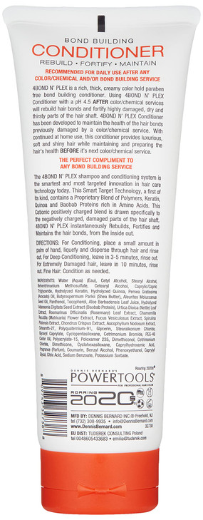 POWERTOOLS 4BOND Bond Building Conditioner Restore Damaged Hair Contains Advanced Polymers Keratin Baobab Quinoa Protein