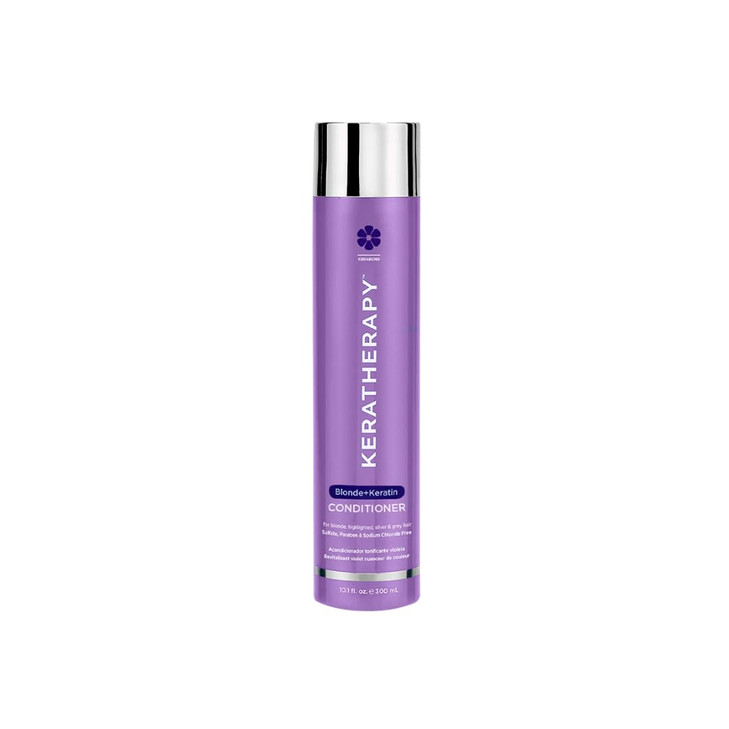 KERATHERAPY Keratin Infused Totally Blonde Violet Toning Conditioner 101 fl oz 300 ml Keratin Therapy Purple Conditioner