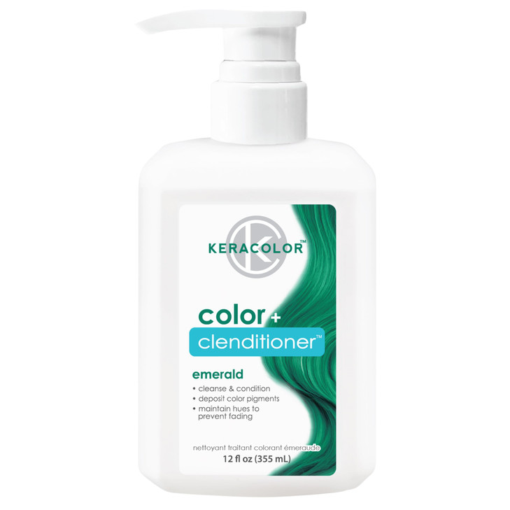 Keracolor Clenditioner EMERALD Hair Dye Semi Permanent Hair Color Depositing Conditioner Crueltyfree 12 Fl Oz