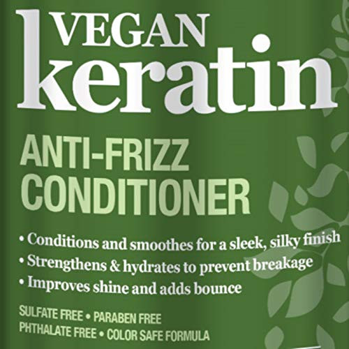 Difeel Vegan Keratin Anti Frizz Conditioner 338 oz Cruelty Free Vegan Conditioner