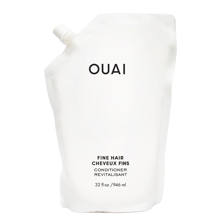 OUAI Fine Hair Conditioner Refill Volumizing Conditioner Made with Keratin Biotin and Chia Seed Oil Adds Softness Bounce