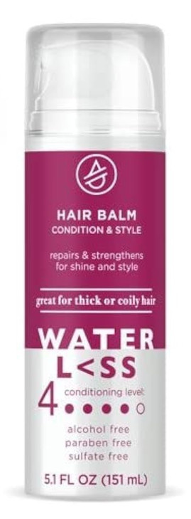 WaterLess Hair Balm Condition Style Moisturizing Strengthening Split End Repair Hair Treatment 51 fl oz Pack of 3