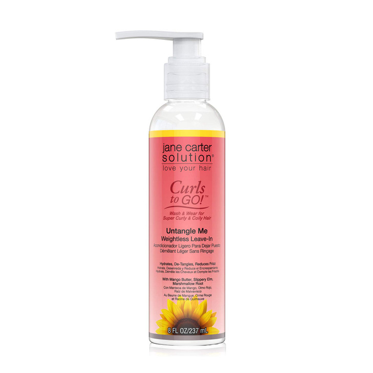 JANE CARTER SOLUTION Curls to Go Untangle Me Weightless LeaveIn Conditioner 8oz Nourishing Moisturizing No Buildup