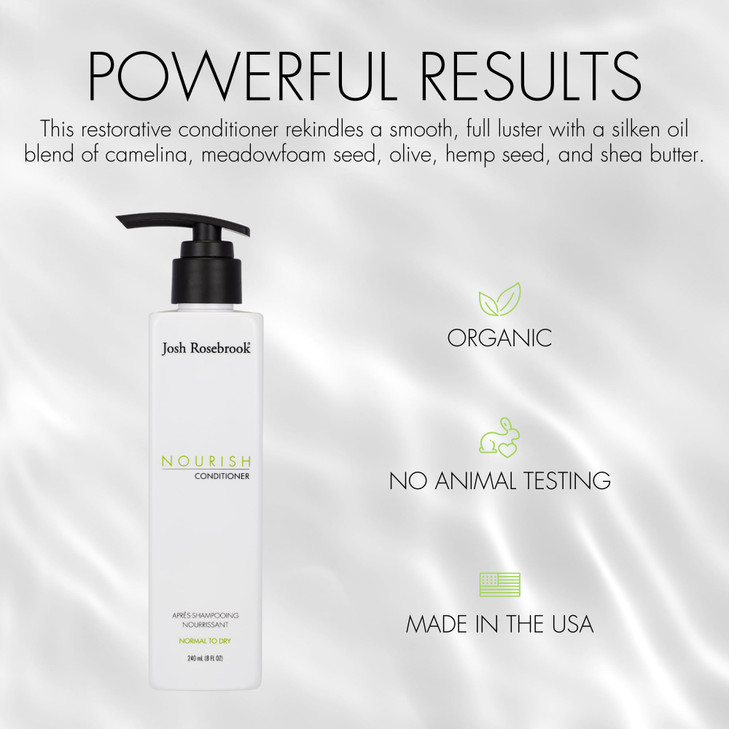 Josh Rosebrook Nourish Conditioner A rich moisturizing conditioner for all hair types and textures with normal to dry sc
