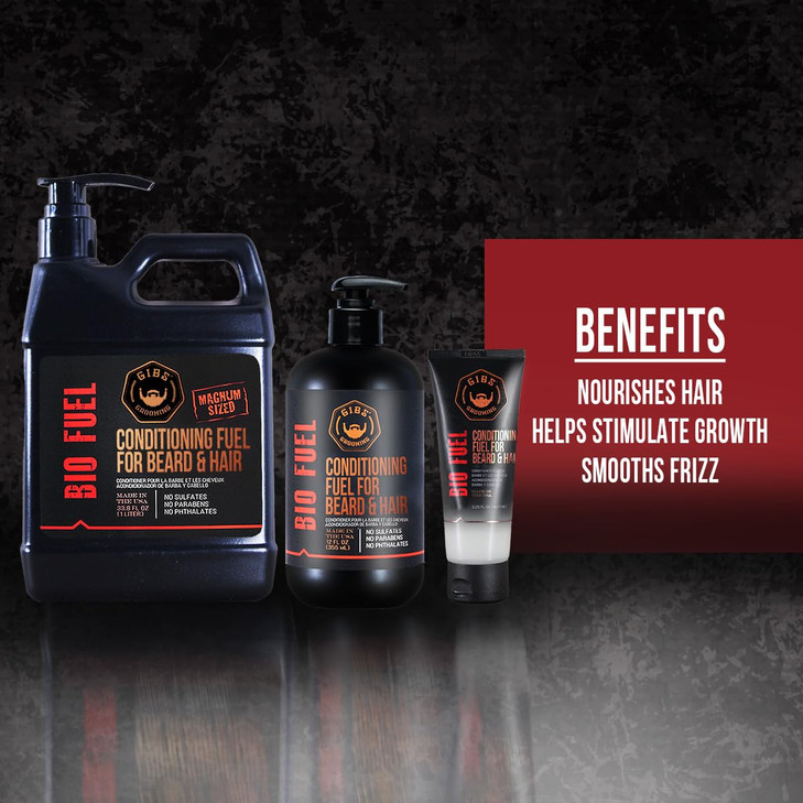 GIBS BioFuel Hair Conditioner For Men Beard Hair Conditioner Moisturizing Liter 338 Fl Oz Pack of 1