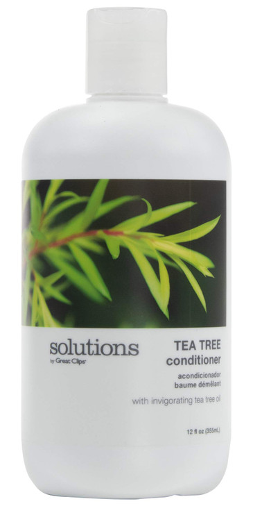 GREAT CLIPS Solutions Tea Tree Conditioner 12 fl oz Tea Tree and Peppermint Oils Detangle and Condition For All Hair Typ