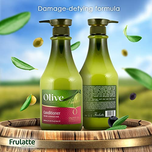 Olive Oil Moisturizing Hair Conditioner with Vitamin E Shea Butter and Oils of Argan Jojoba Seed and Wheat Germ for Dry