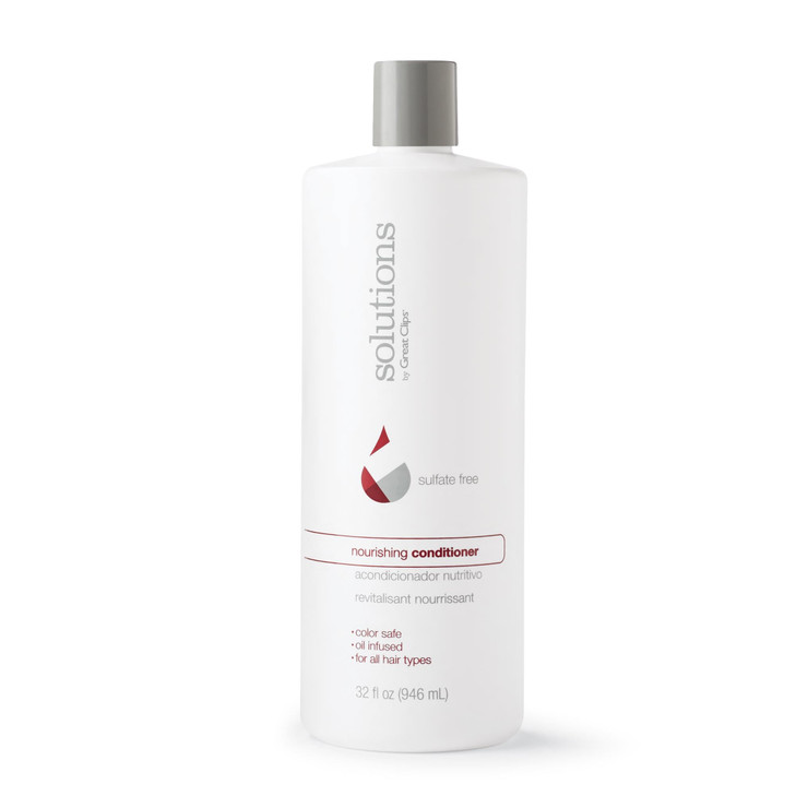 GREAT CLIPS Solutions Nourishing Conditioner Argan Oil Sulfate and Paraben Free Hydrates and Repairs Hair Safe for Color