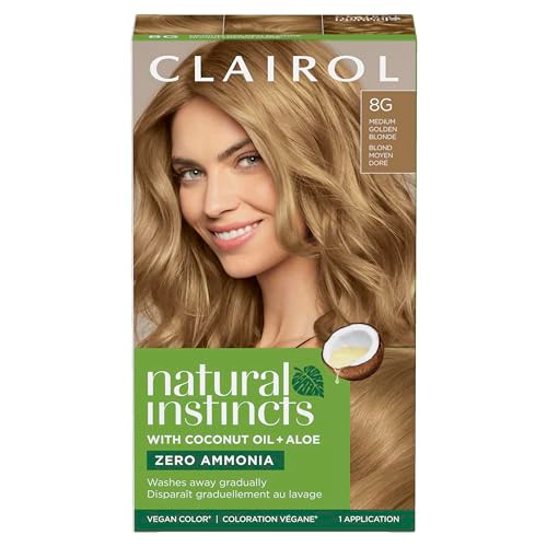 Clairol Natural Instincts DemiPermanent Hair Dye 8G Medium Golden Blonde Hair Color Pack of 1