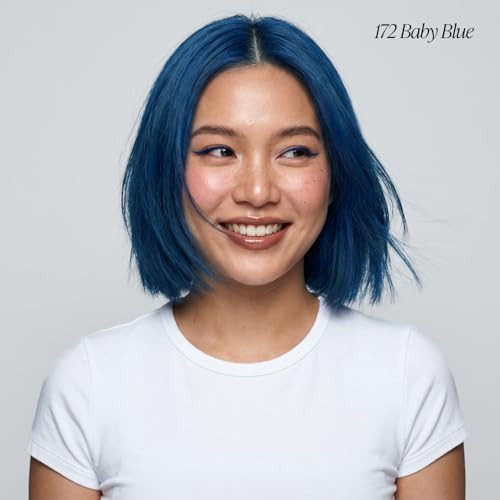 Adore Semi Permanent Hair Color 172 Baby Blue Vegan CrueltyFree Blue Hair Dye No Ammonia No Peroxide No Alcohol 4 Fl Oz