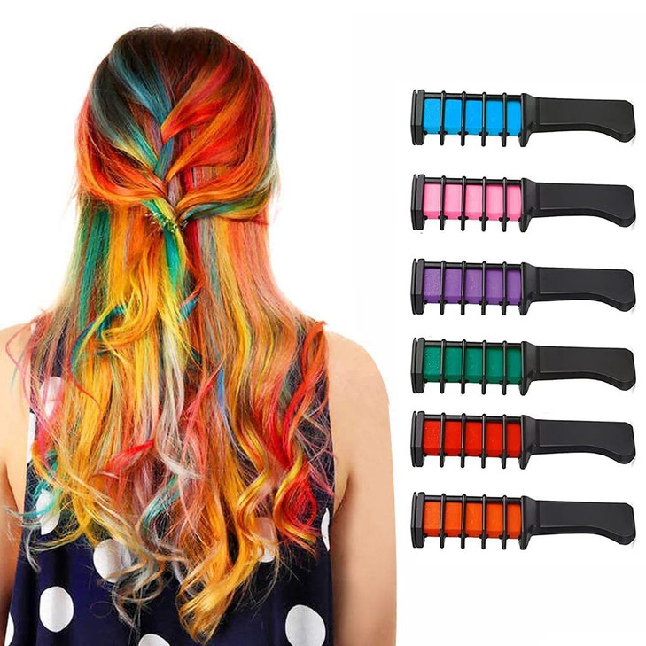 IVYRISE Colorful Hair Chalk Pens Combs Temporary Color NonToxic Hair Dye Coloring Set for Party Cosplay Makeup Best Girl