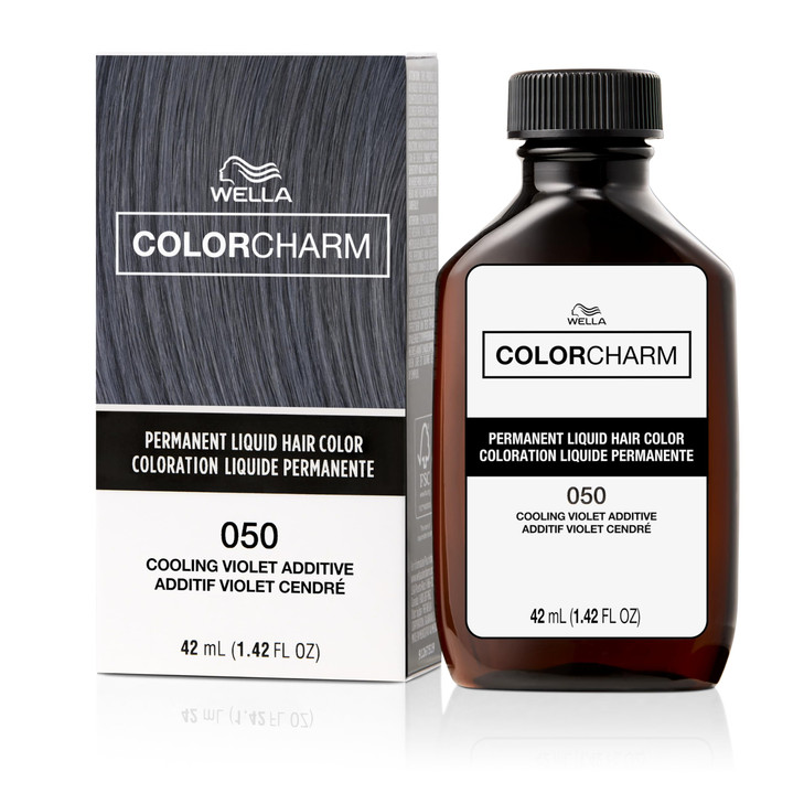 COLORCHARM Permanent Liquid Hair Color for Gray Coverage 050 Cooling Violet 14 Fl Oz