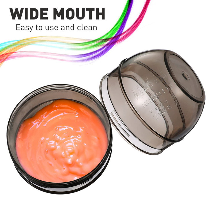 Lurrose Hair Dye Color Mixing Cup with Double Scale Hair Tint Shaker Mixer Bowl for Salon and Home Coloring