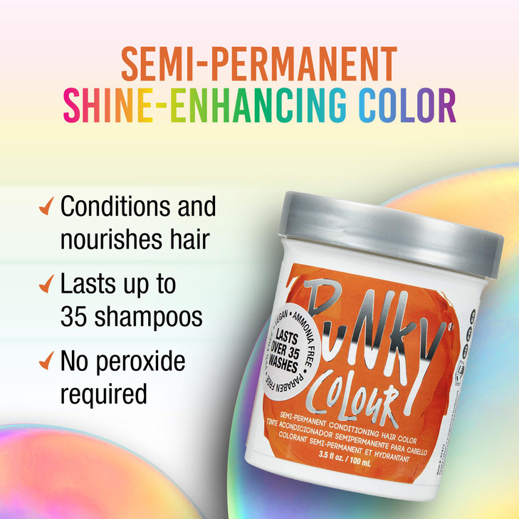 Punky Flame Semi Permanent Hair Color Vegan CrueltyFree Conditioning Hair Dye Lasts Up to 35 Washes 35 fl oz