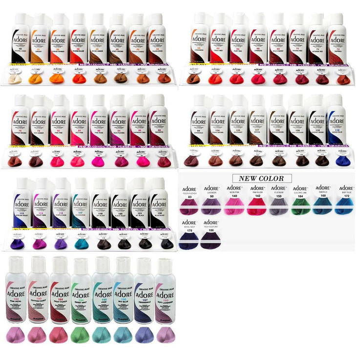 Adore Semi Permanent Hair Color Vegan and CrueltyFree Hair Dye 4 Fl Oz 155 Titanium Pack of 1